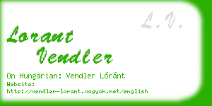 lorant vendler business card